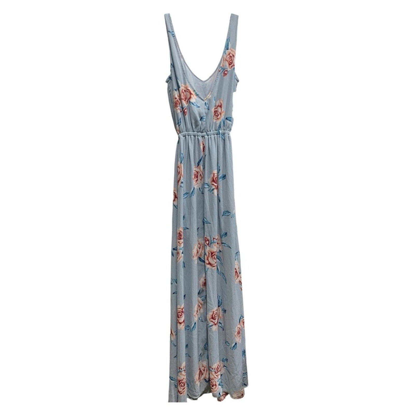 Show Me Your Mumu Blue Floral Kendall Maxi Dress size Small
