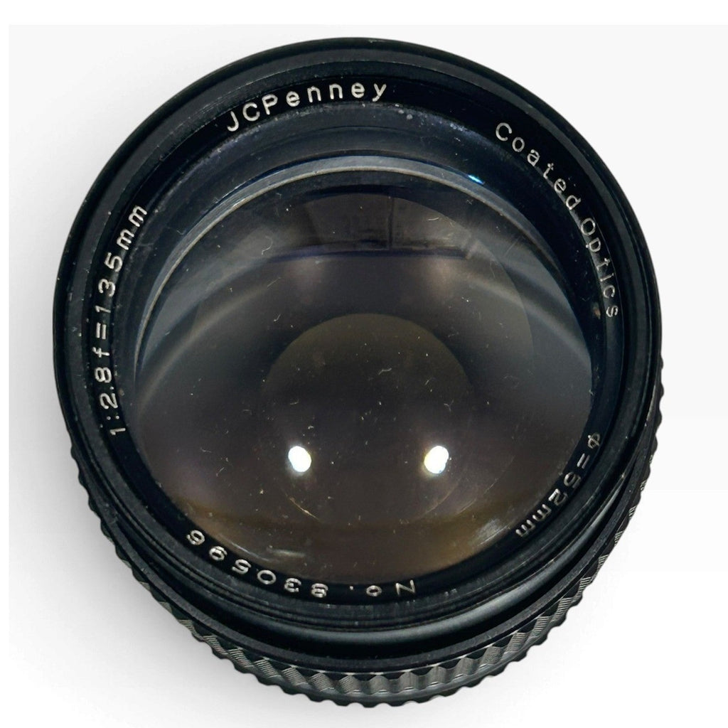 JCPenney 135mm f2.8 Coated Optics Telephoto Lens Minolta MD Mount 52mm Filter