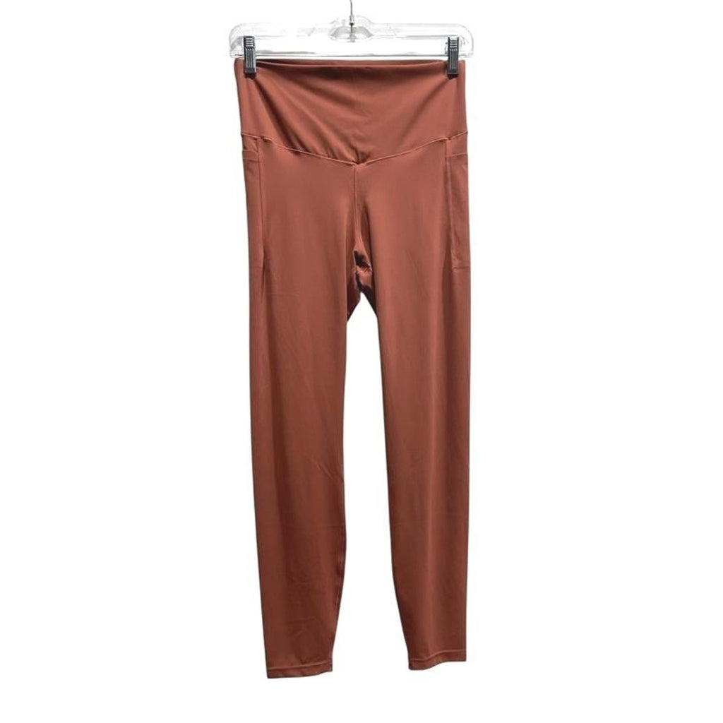 Soma 24/7 High Waist Leggings Terracotta Rust Orange Side Pockets Size M 804381