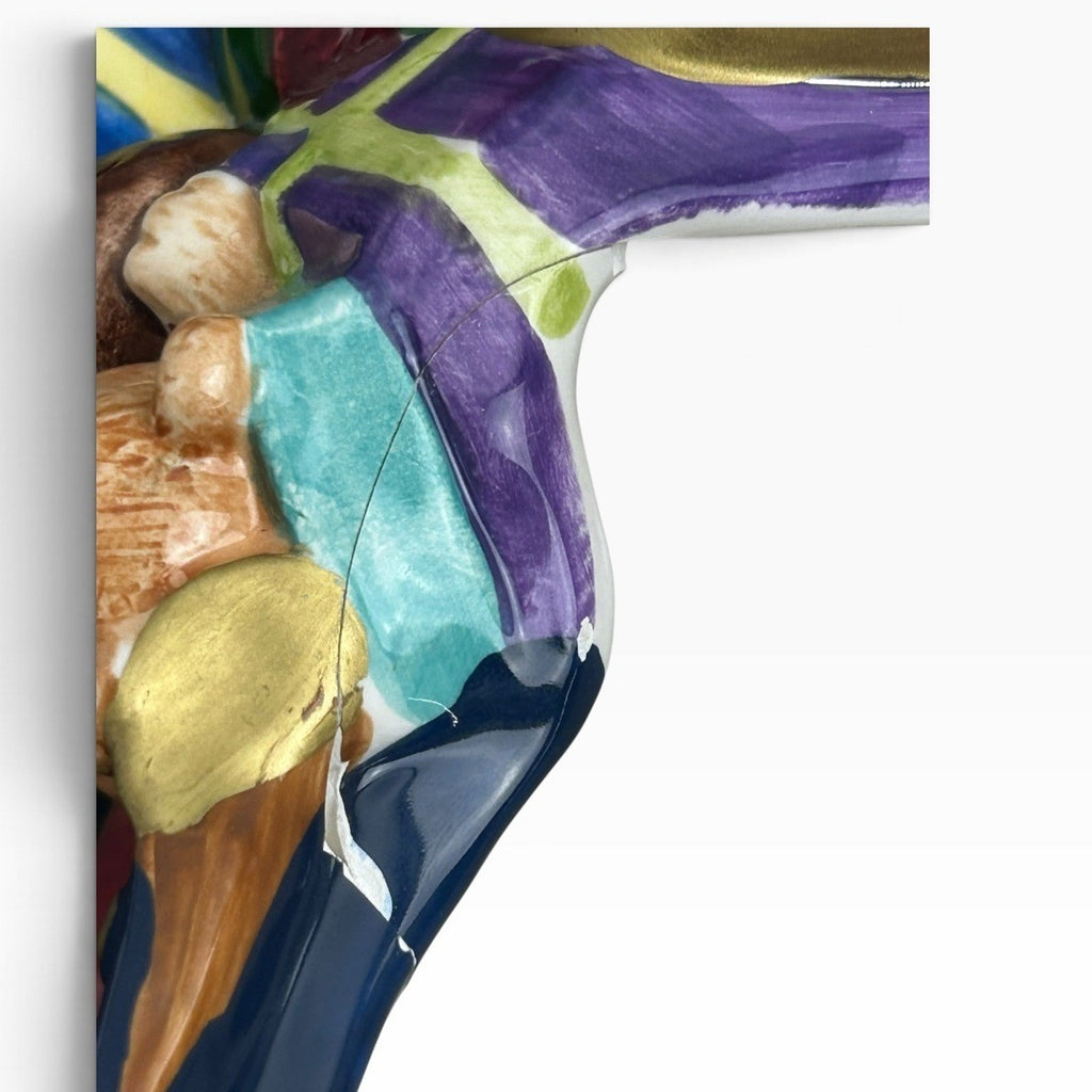 Tomsky Ltd 2004 Snowman Driving Vintage Car Christmas Ceramic Cookie Jar 11"