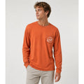 Chubbies Mens XL Orange The Weekend Has Arrived Graphic Long Sleeve Pocket Tee