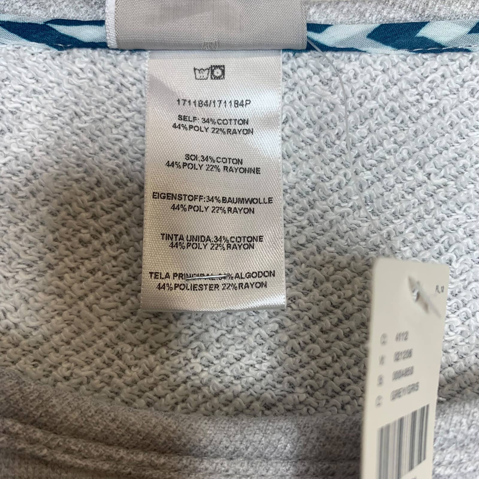 Anthropologie Dolan Left Coast Grey Sweatshirt Top Tunic SZ S