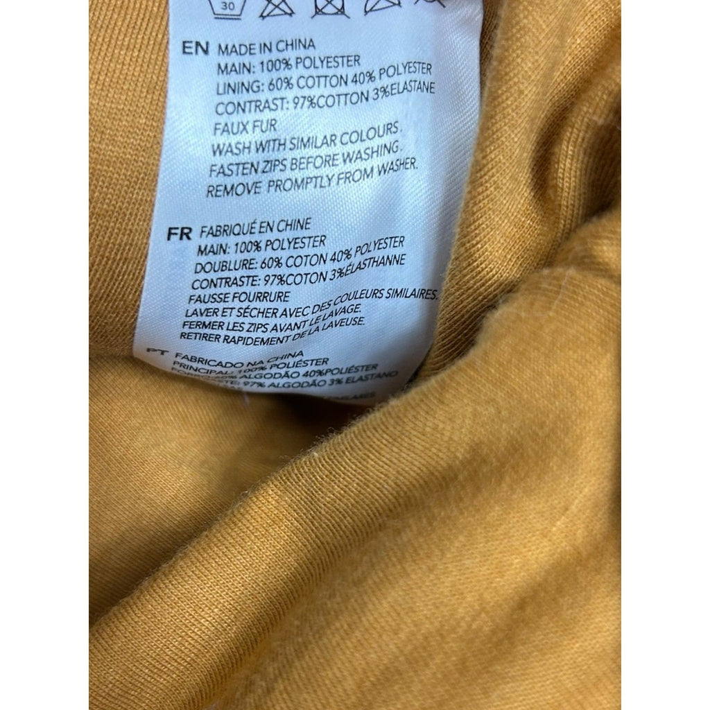Varley Myla Zip Through Sherpa Jacket Mustard Yellow VAR01703 Small FALL COZY