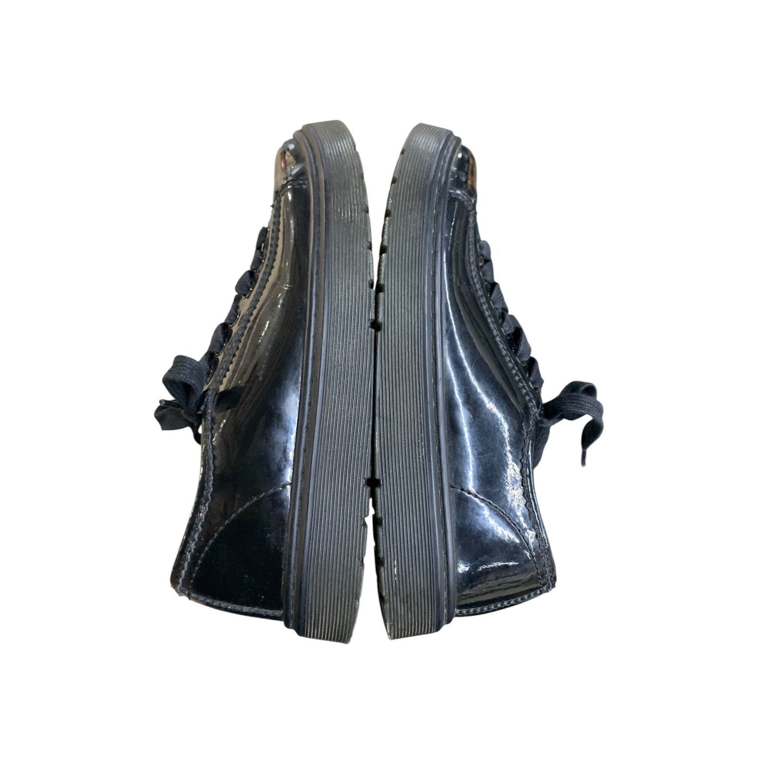 Dr. Martens SPIN Black Patent Leather Low Top Lace Up Casual Women's Shoes SZ 7