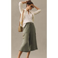 Daily Practice Anthropologie Green Cargo Wide Leg Knit Pants XS New with Tags