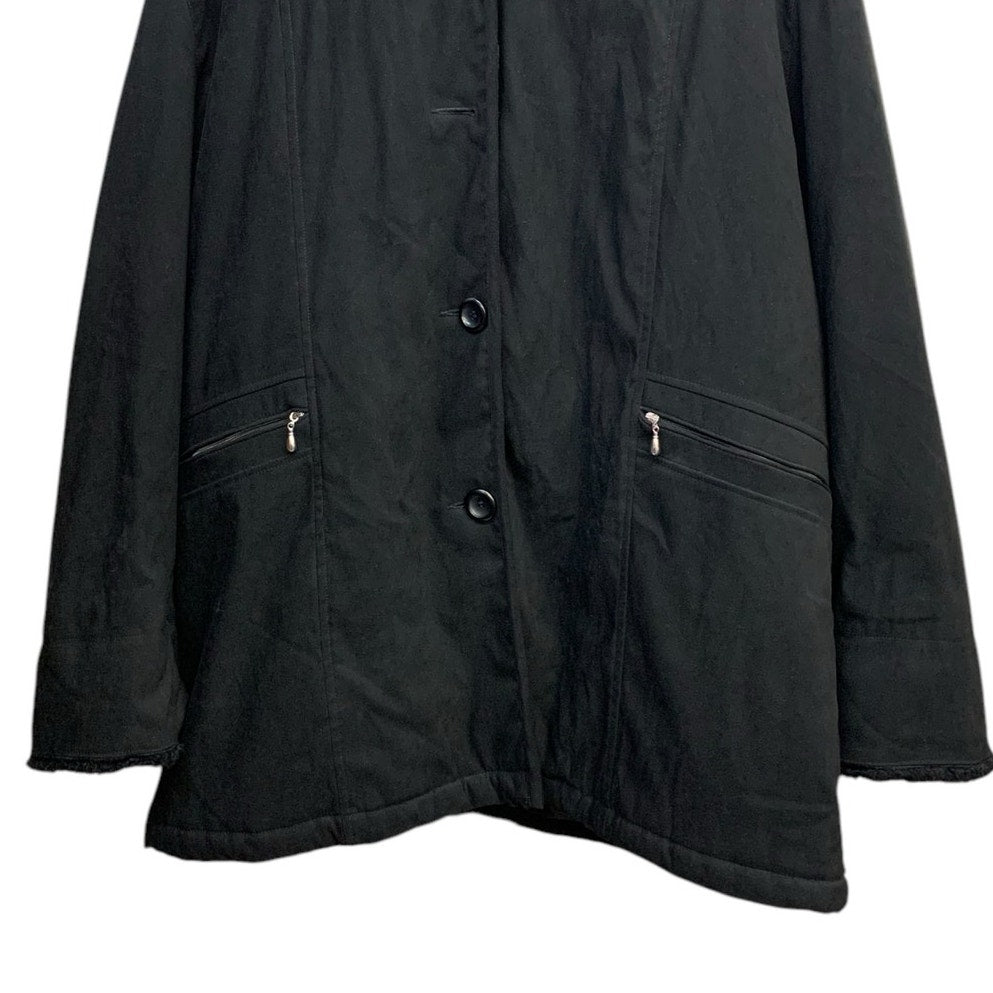 Marlo Artic Warmth Faux fur Black Jacket SZ XL