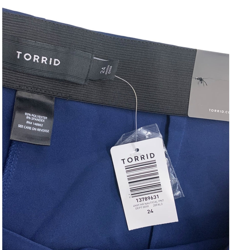 NWT Torrid Wide Leg Sharkskin HR Retro Chic Nautical Pant  SZ 24