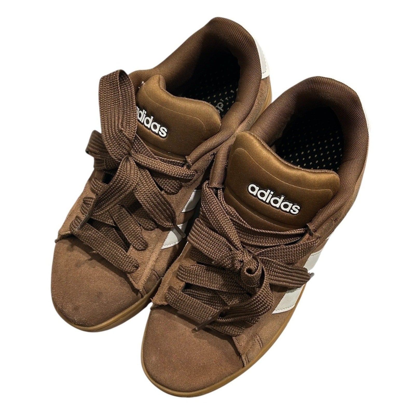 Adidas Grand Court Alpha Brown Suede Gum Suede Skate Shoes Mens 9.5 NWOT