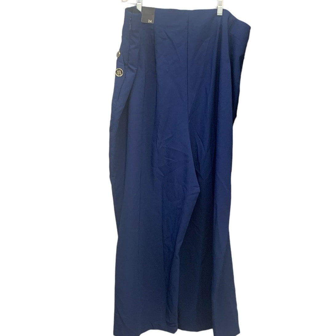 NWT Torrid Wide Leg Sharkskin HR Retro Chic Nautical Pant  SZ 24