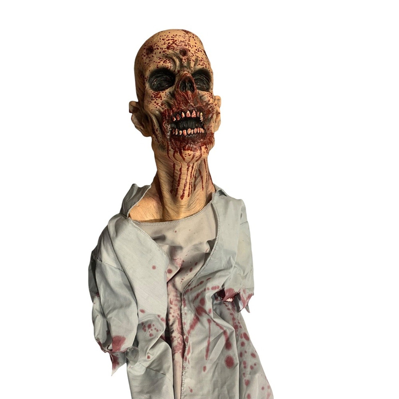Creepy Zombie Prop Halloween Horror Scary Latex Mask Spooky Grim Reaper