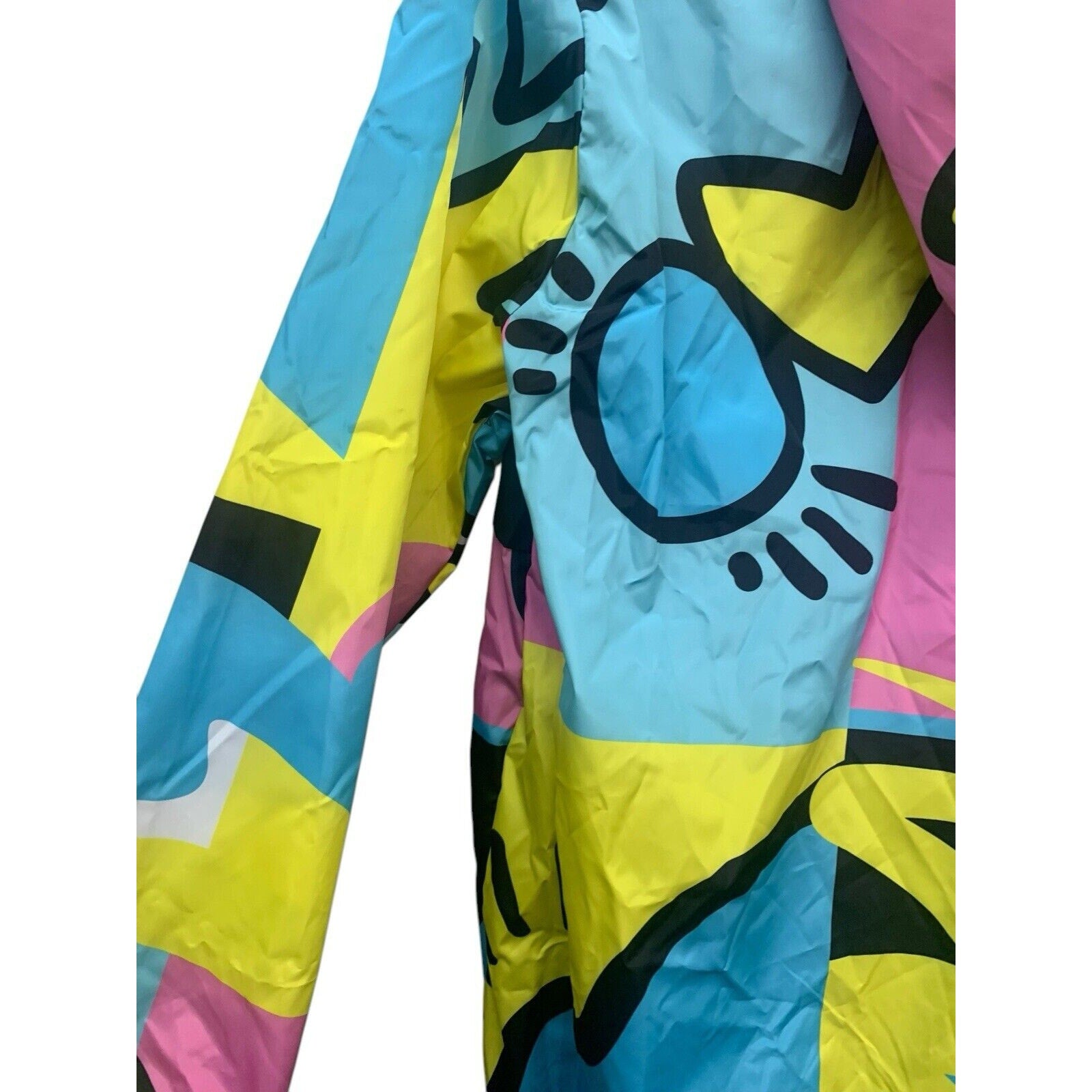 Reason Brand Peace Sign RELAX ANORAK Abstract Mesh Lined Windbreaker Men's L NEW