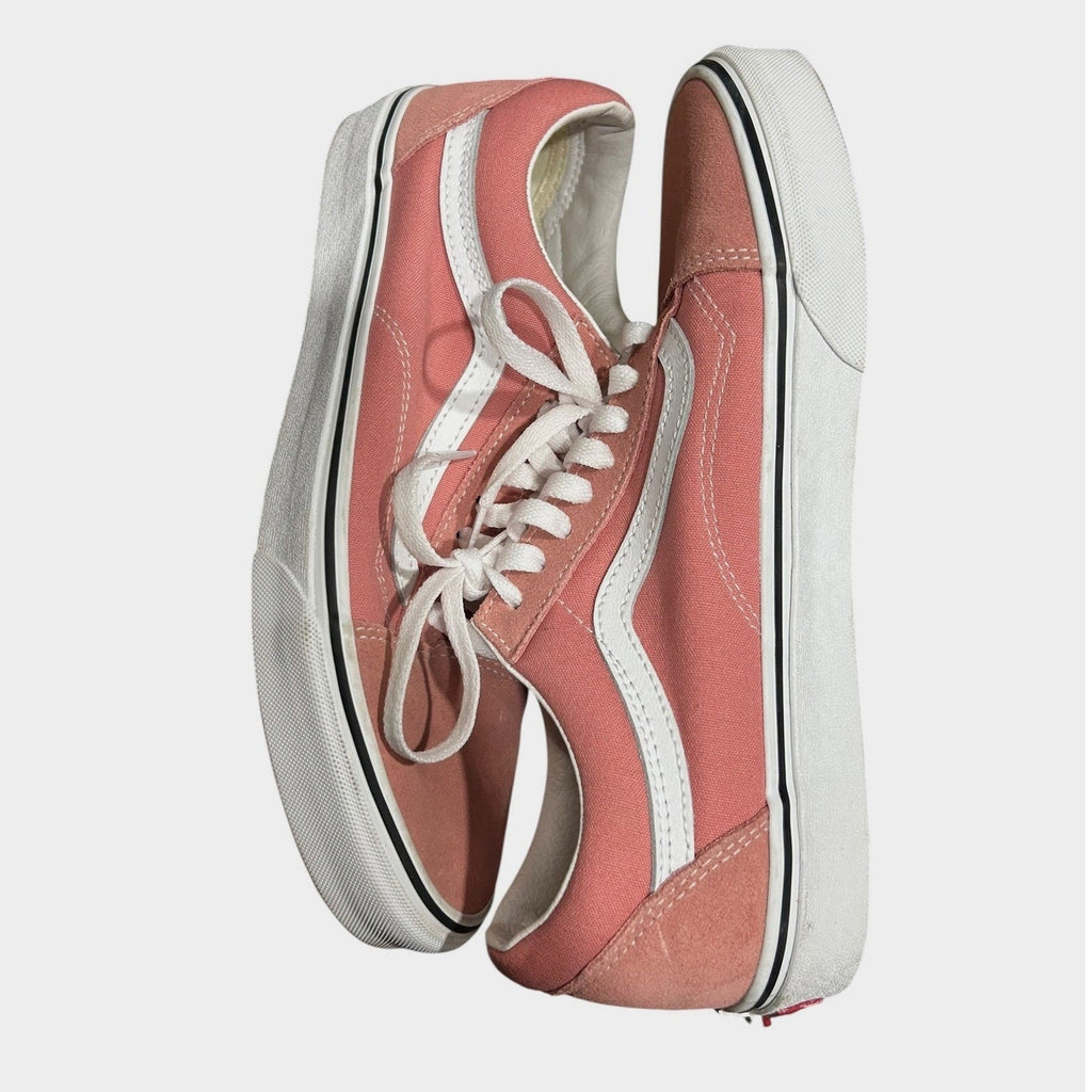 Vans Old Skool Salmon Pink Suede Canvas Skate Shoes Mens 8.5 Womens 10