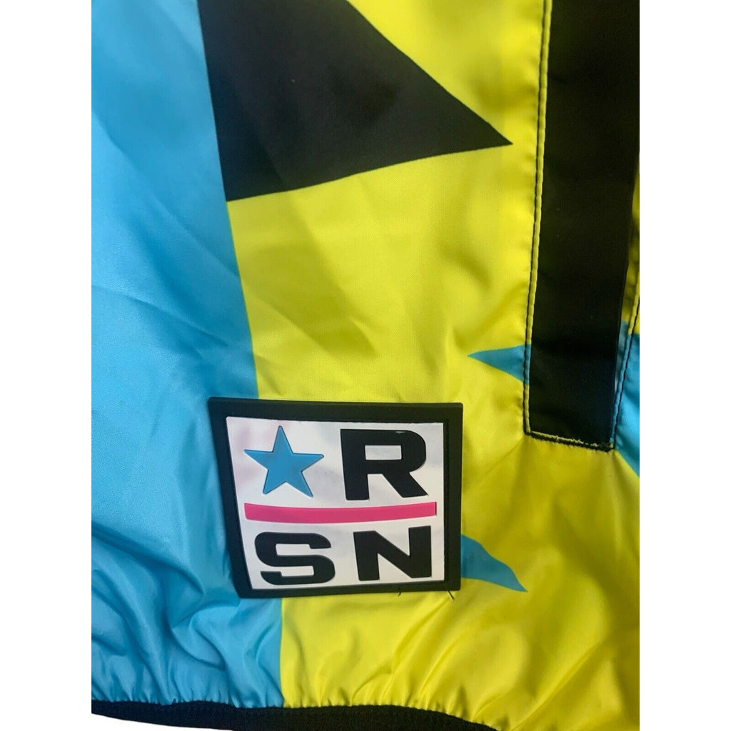 Reason Brand Peace Sign RELAX ANORAK Abstract Mesh Lined Windbreaker Men's L NEW