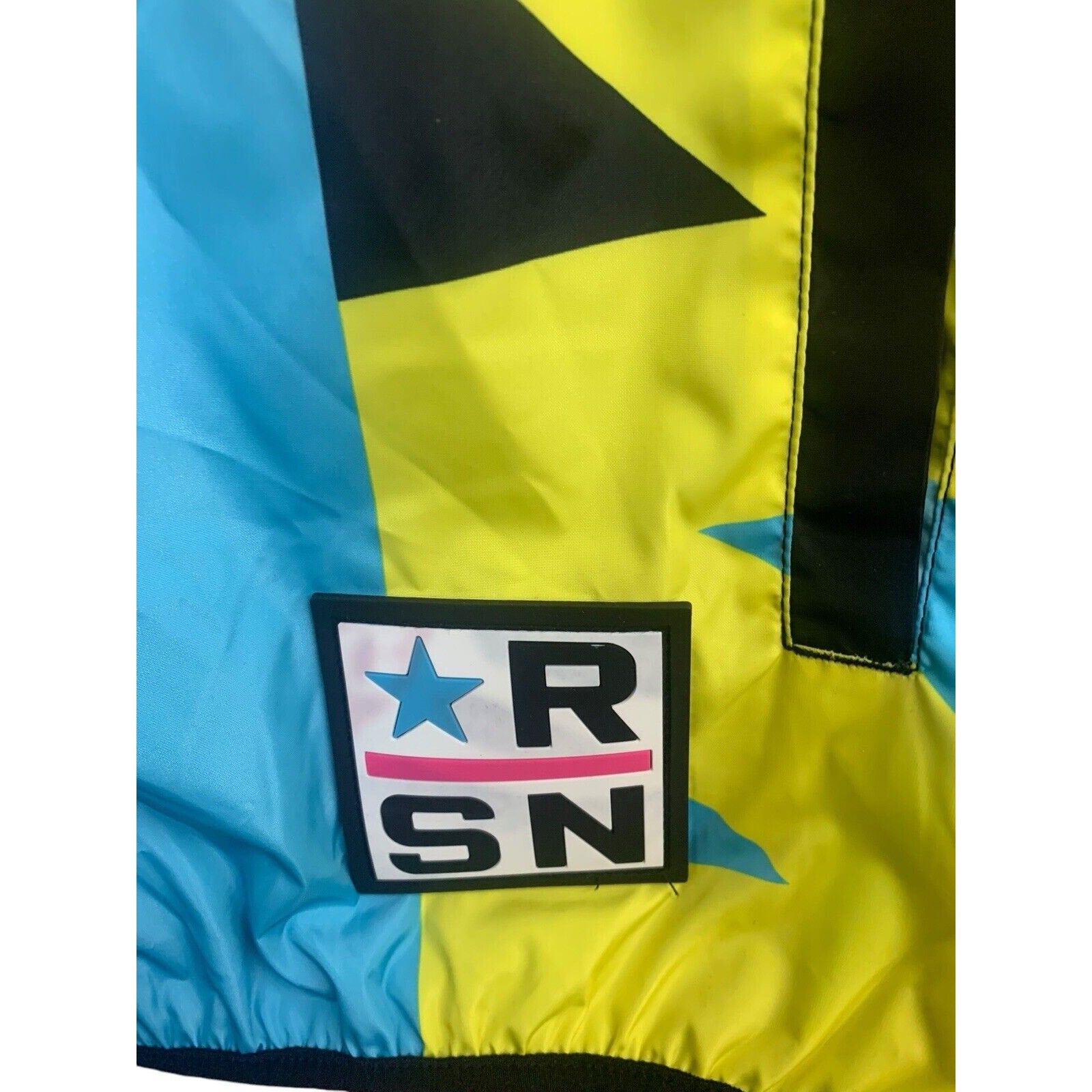 Reason Brand Peace Sign RELAX ANORAK Abstract Mesh Lined Windbreaker Men's L NEW