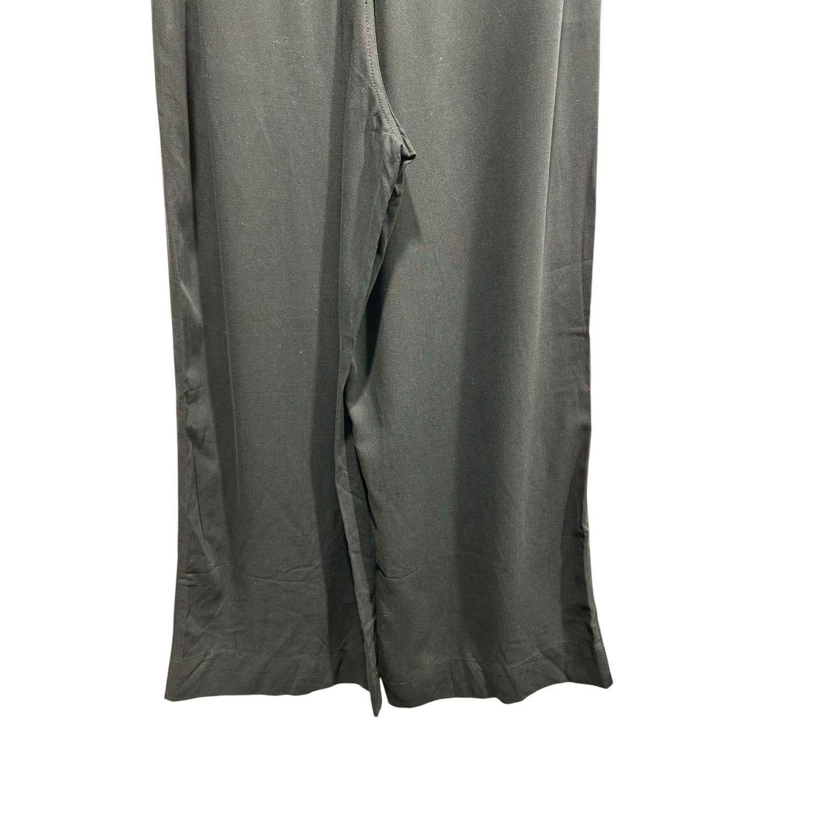 Madewell Women Black Smocked Elastic Waist Wide Leg Pull On Pants NH252 MP