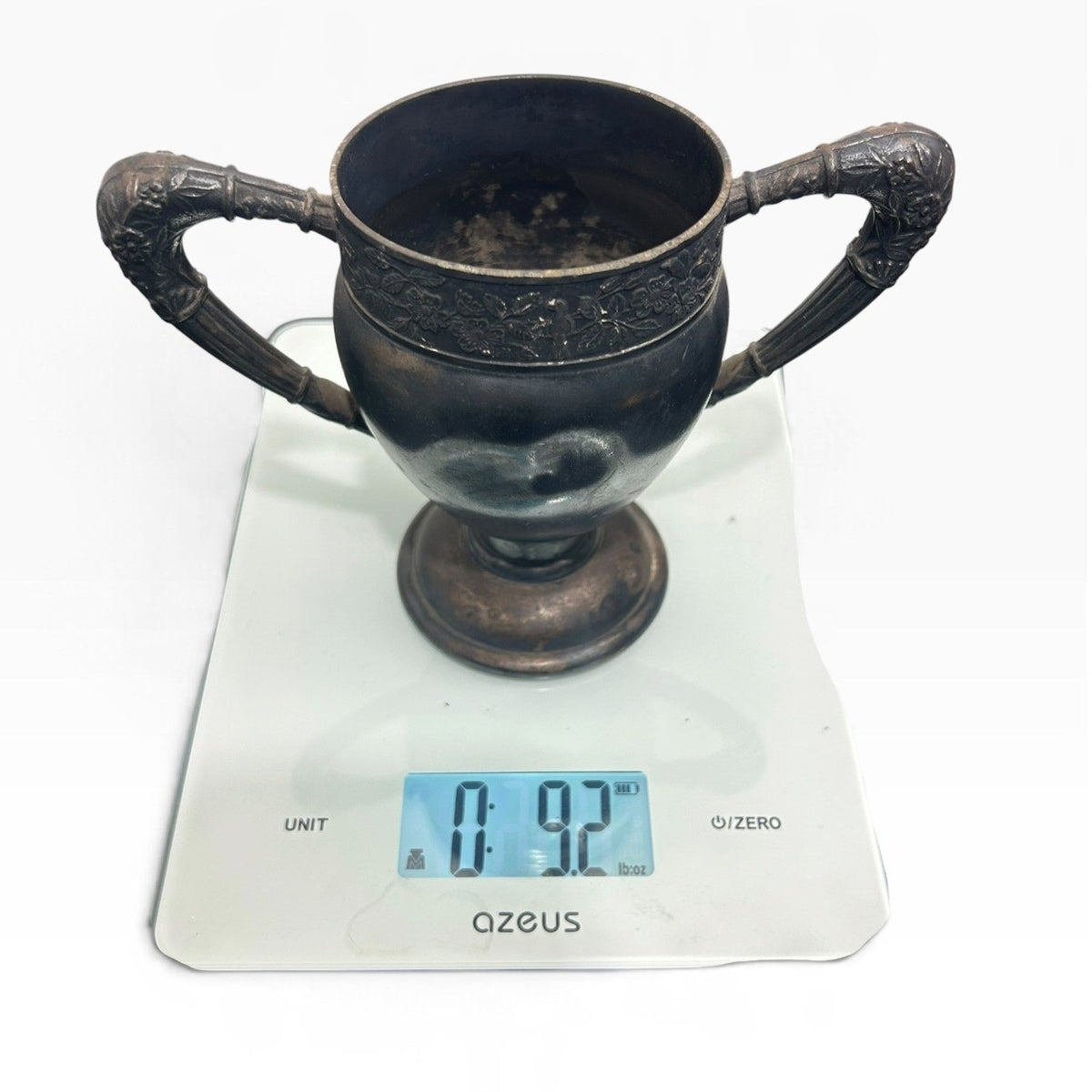 Antique Barbour Silver Co Quadruple Plate Loving Trophy Bird 1881-1892 Patina