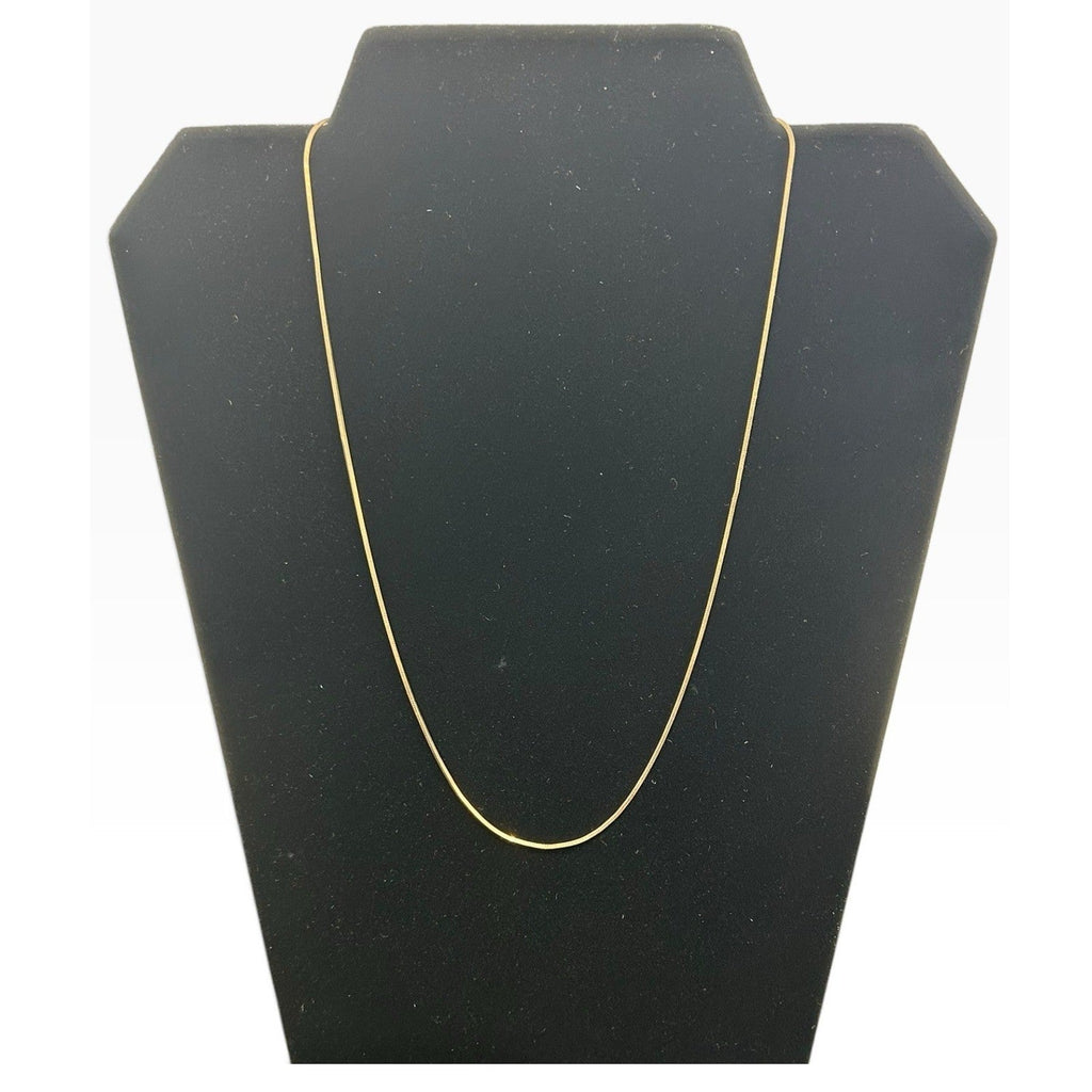 925 Italy Sterling Silver Gold Tone Snake Chain Necklace 20 Inch 4g Minimalist