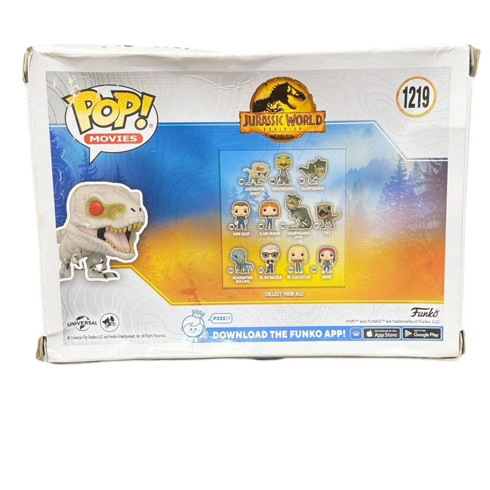 Funko Pop Jurassic World Dominion Atrociraptor Ghost 1219 Target Exclusive