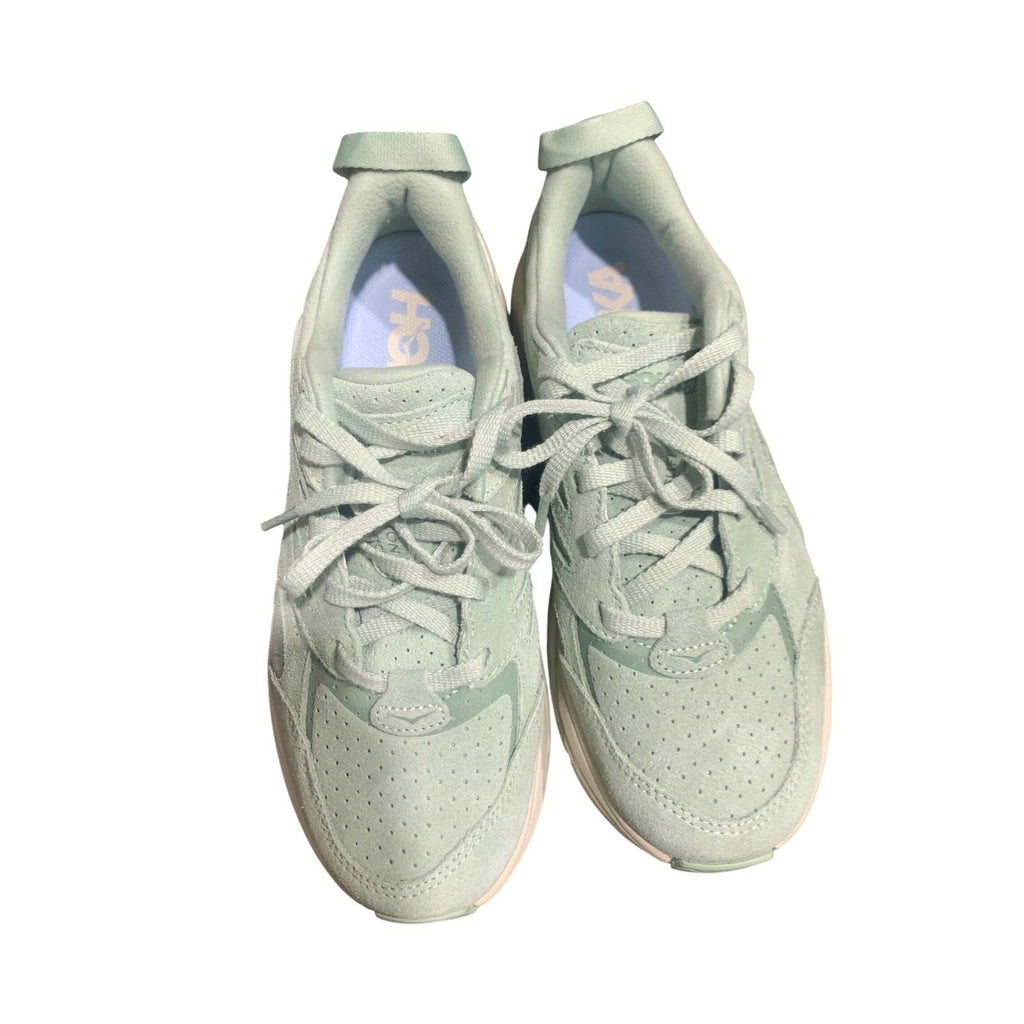 Hoka Clifton L Suede Women's Sneakers Walking Running Smoke Green US 8w US 7m