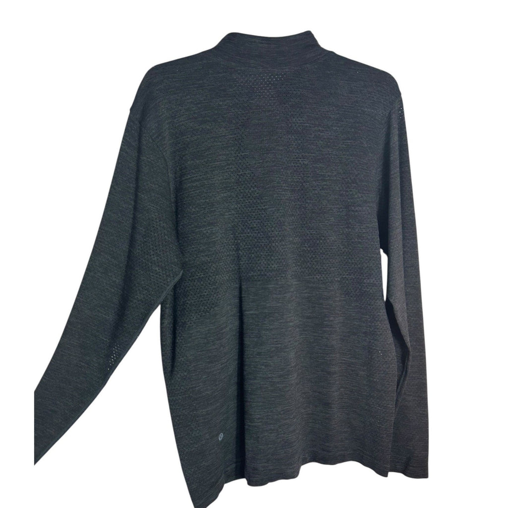 Lululemon Metal Vent Tech Half Zip Pullover Mens Medium Gray Heather Long Sleeve