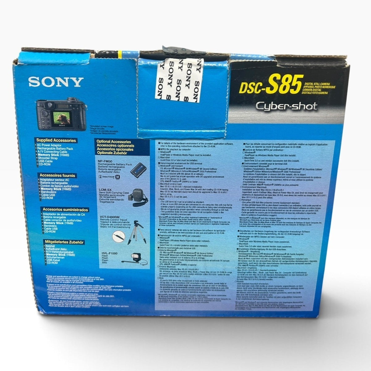 Sony Cyber-shot DSC-S85 4.1MP Digital Camera Black Carl Zeiss Bundle with Box