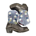 Ariat "Doll Baby" Floral Patchwork Cowboy Boots Snake Western blue Black size 7B