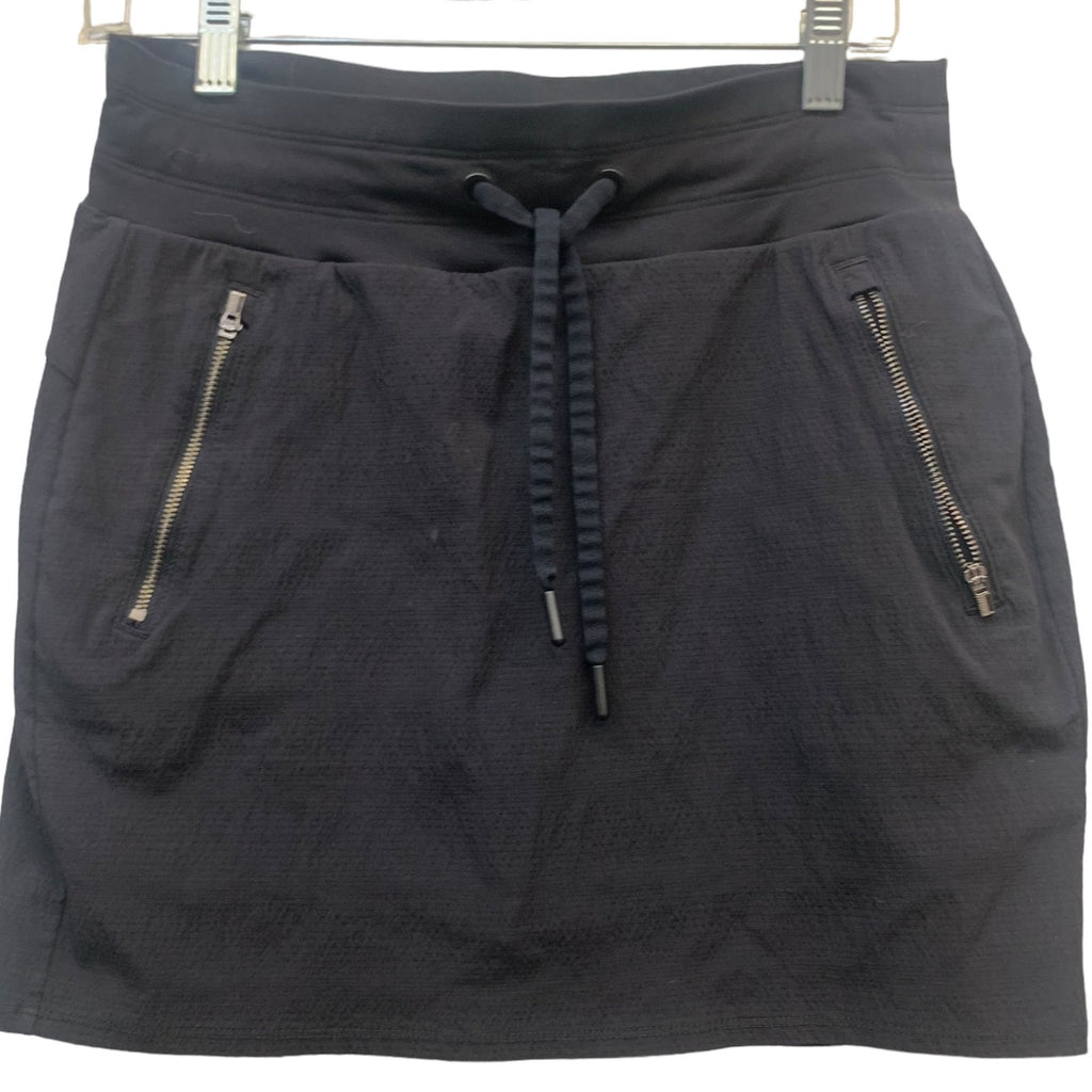 Athleta TREKKIE MID RISE SKORT Black SZ 2