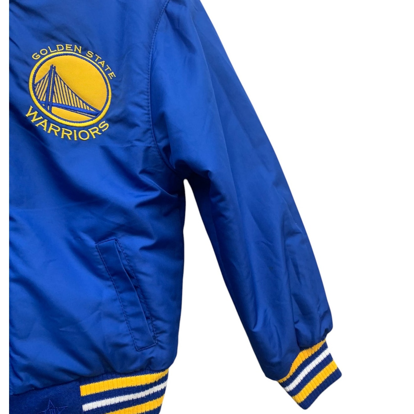Golden State Warriors JH Design Reversible Wool Logo Jacket sz 5/6