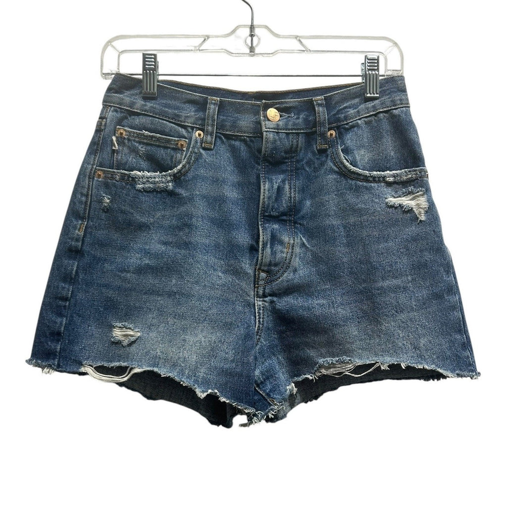 Lovers and Friends Austin Super High Rise Cut Off Denim Shorts Blue Size 26 Boho