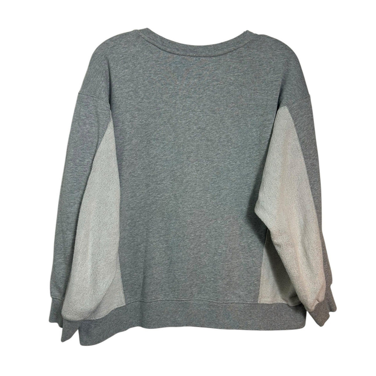 Johnny Was Catalina Terry Floral Embroidered Sweatshirt Grey PXL cottagecore