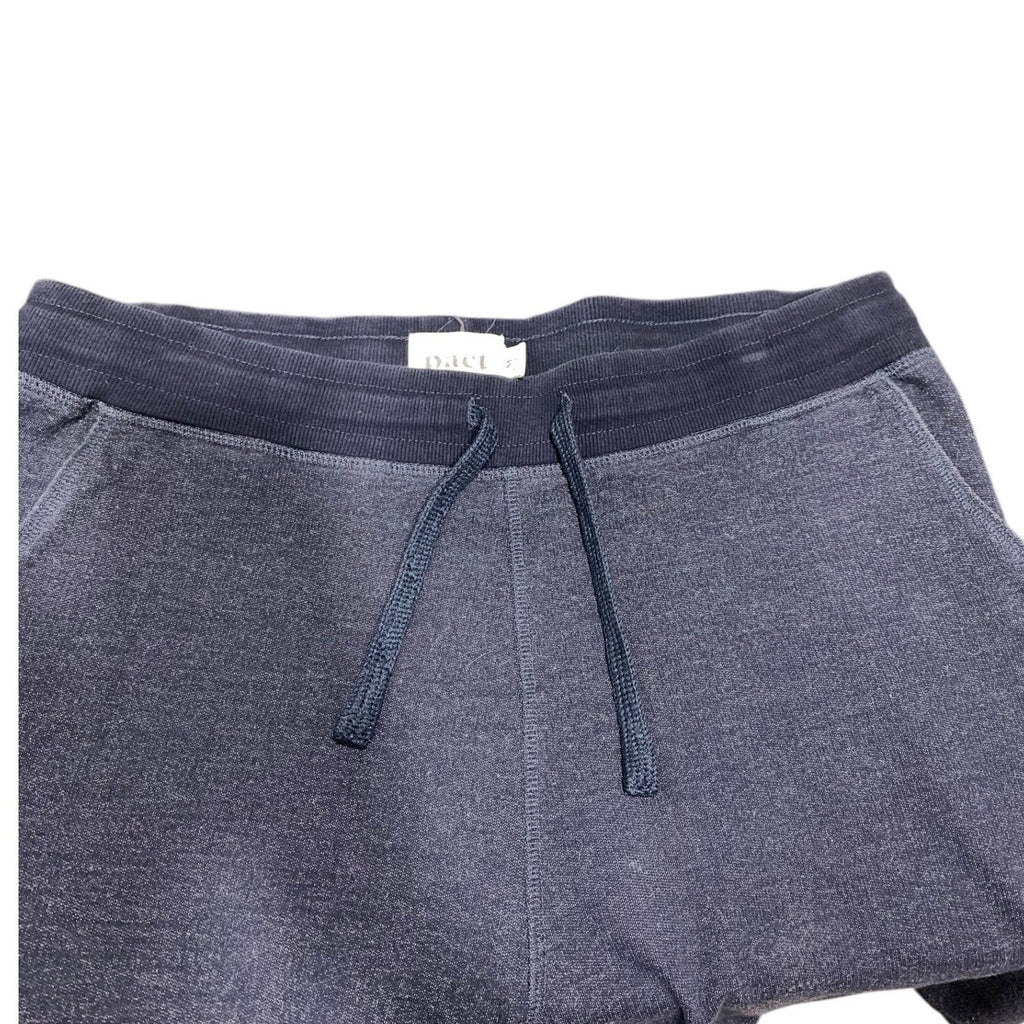Pact Mens Organic Cotton Recycled Polyester Sweat Shorts Navy Blue Medium