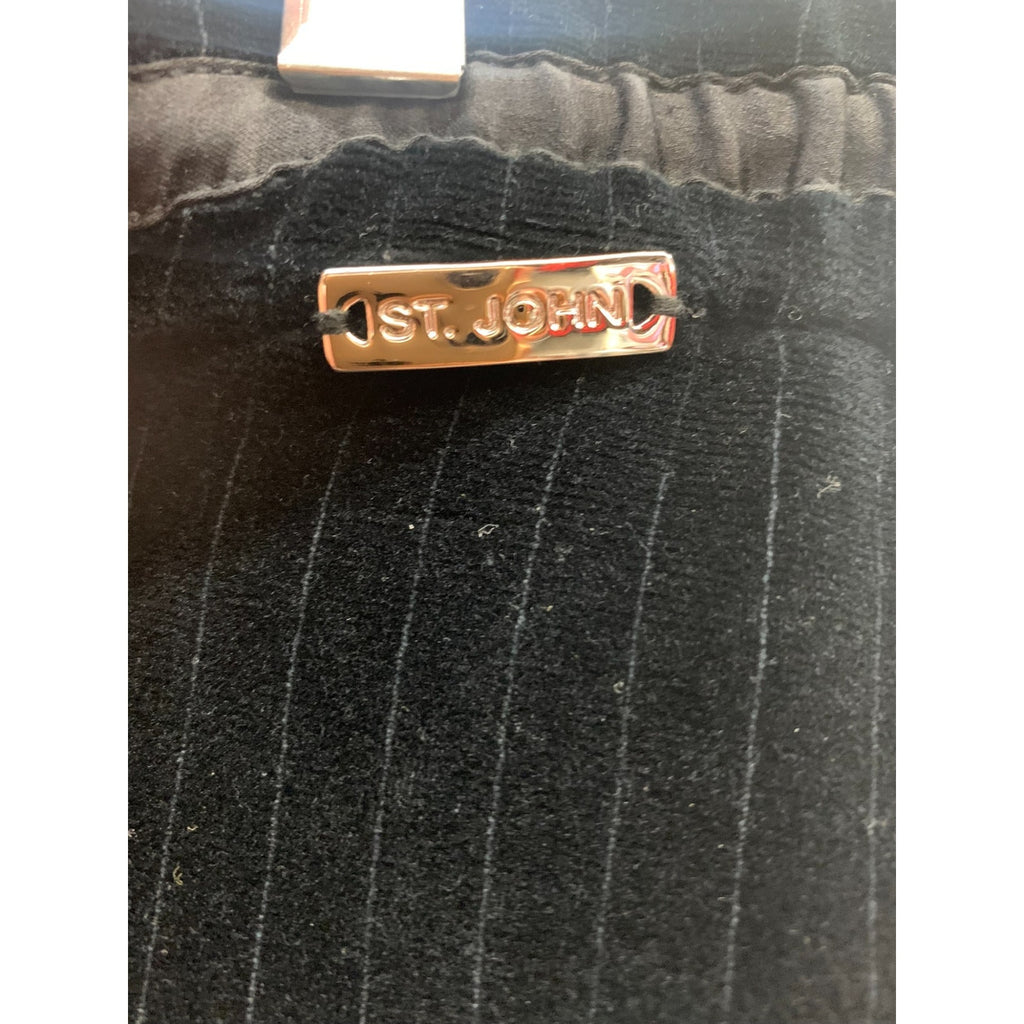 St. John Sport by Marie Gray Pinstripe Velour Sweatpants SZ S