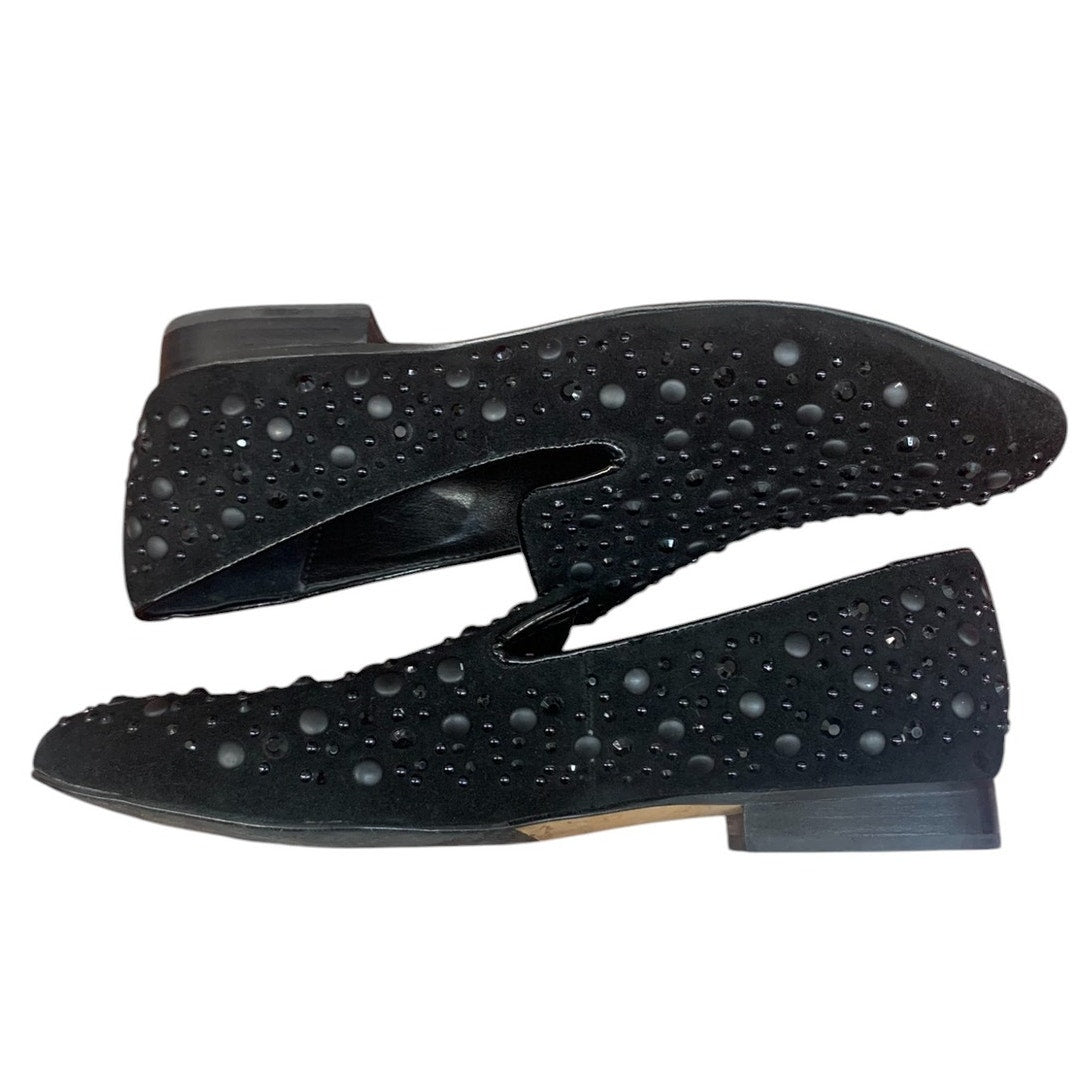 DONALD J PLINER Black Studded Slip on Suede Shoes SZ 7M