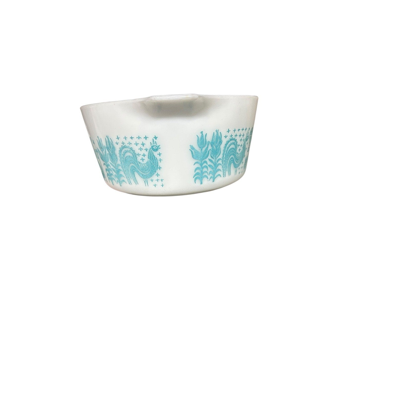 Pyrex Amish Butterprint 474-B Turquoise Cinderella Casserole Dish 1.5 Qt Vintage