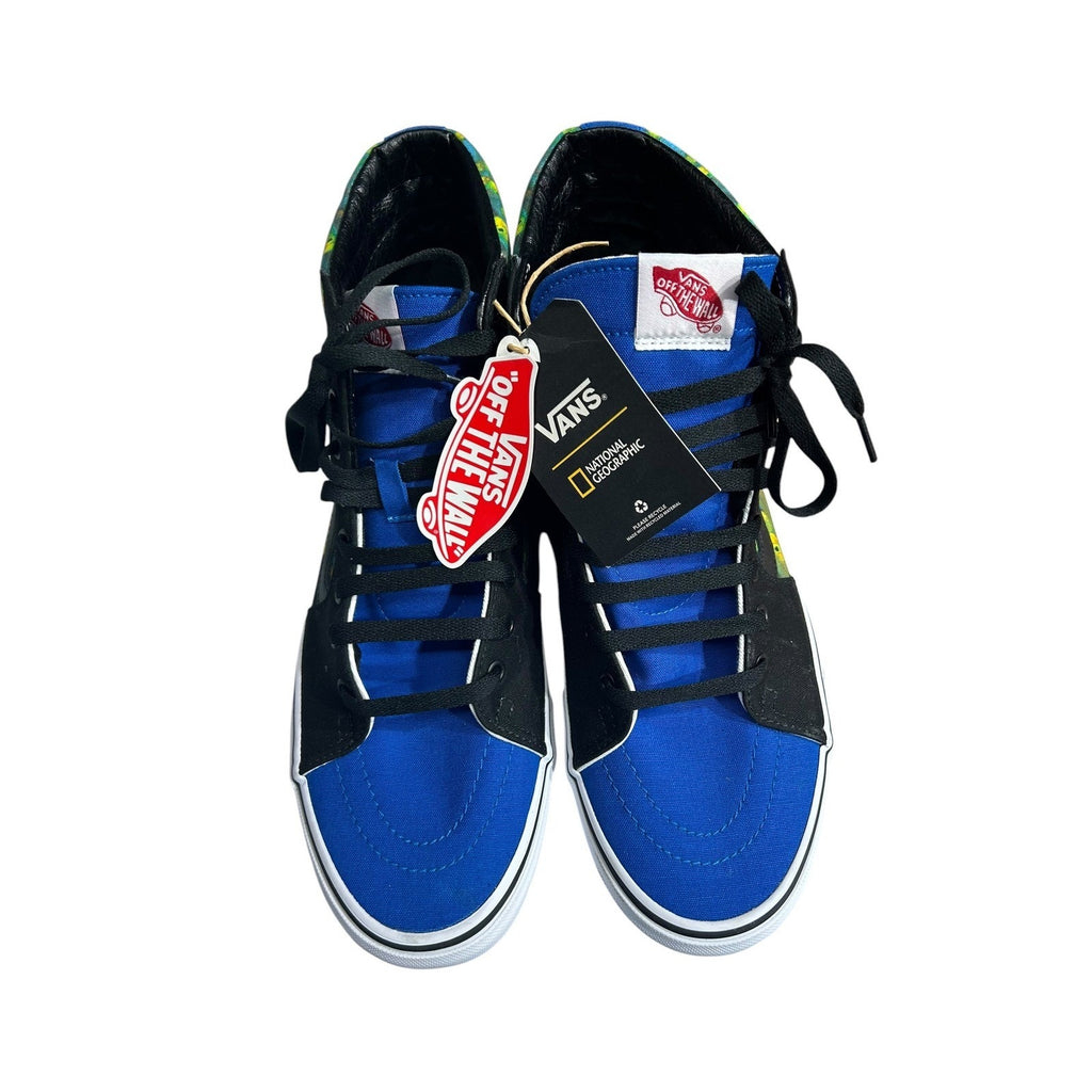 Vans x National Geographic Sk8-Hi Reissue Blue Black Fish Print Mens 12 Sneaker