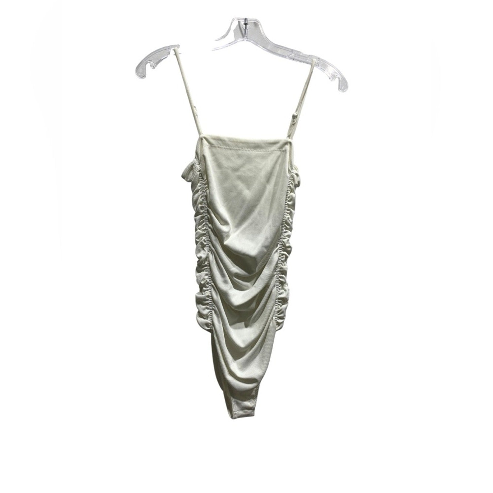 INTIMATELY FREE PEOPLE White On Your Side Ruched bodysuit size small
