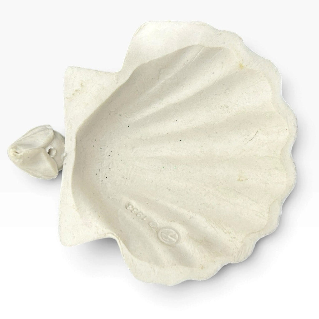 Vintage 1983 Margaret Furlong 3 Inch White Porcelain Shell Angel Ornament