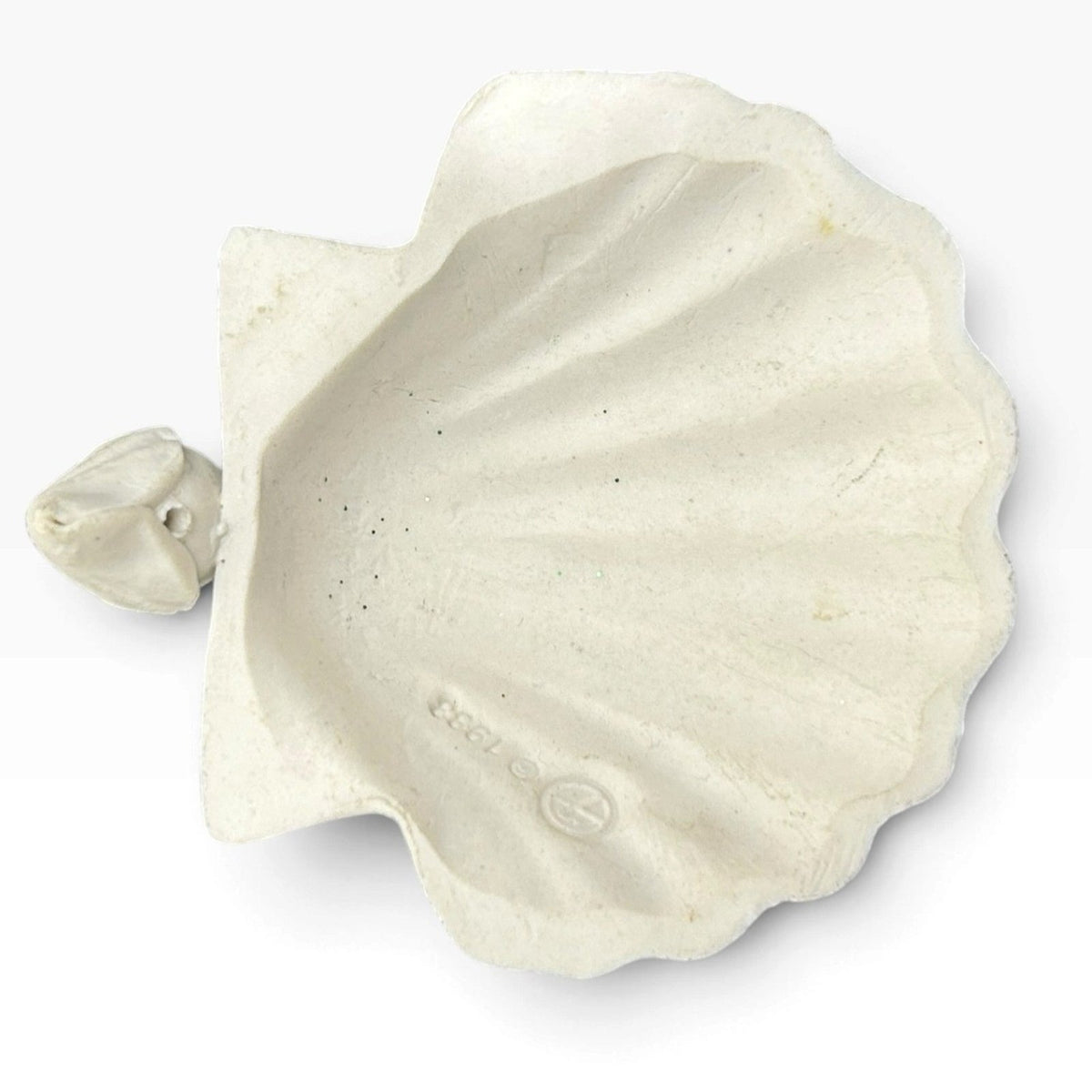 Vintage 1983 Margaret Furlong 3 Inch White Porcelain Shell Angel Ornament