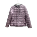 Andrew Marc Women's Puffer Jacket L Reversible Faux Fur Hooded Lightweight Coat
