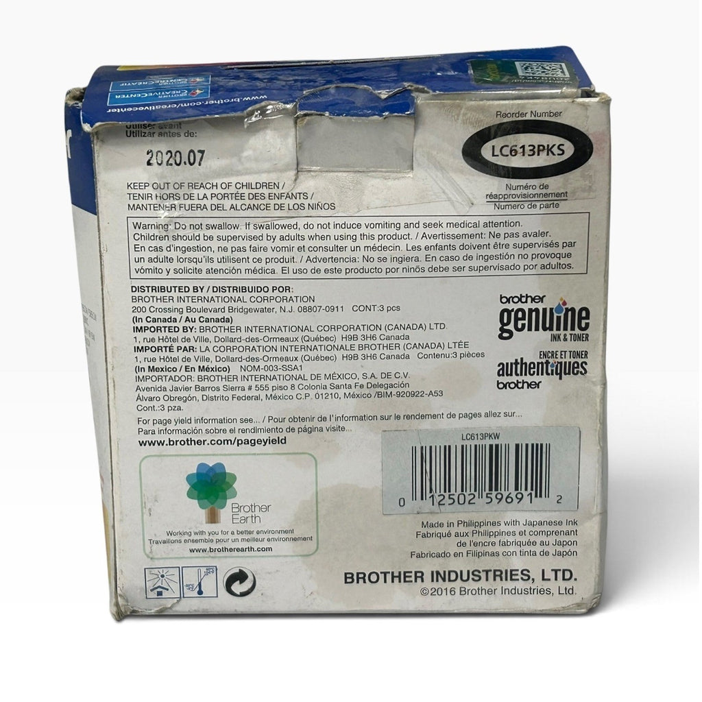 Brother LC61CL Innobella 3-Pack Color Ink Cartridges Cyan Magenta Yellow Genuine