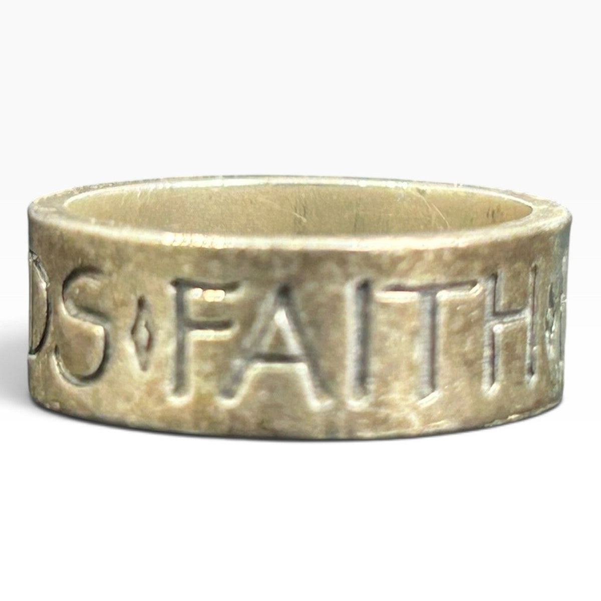 Retired James Avery Friends Family Faith 925 Silver Band Ring Size 6 Weight 6.3g