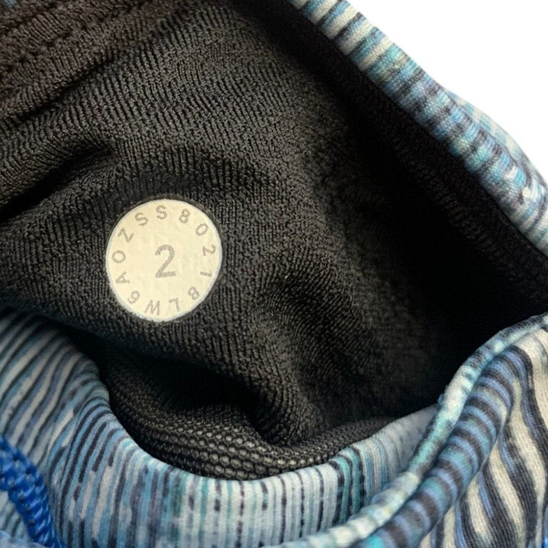 Lululemon On Pace Crop *21" Sun Dazed Multi Blue SZ 2
