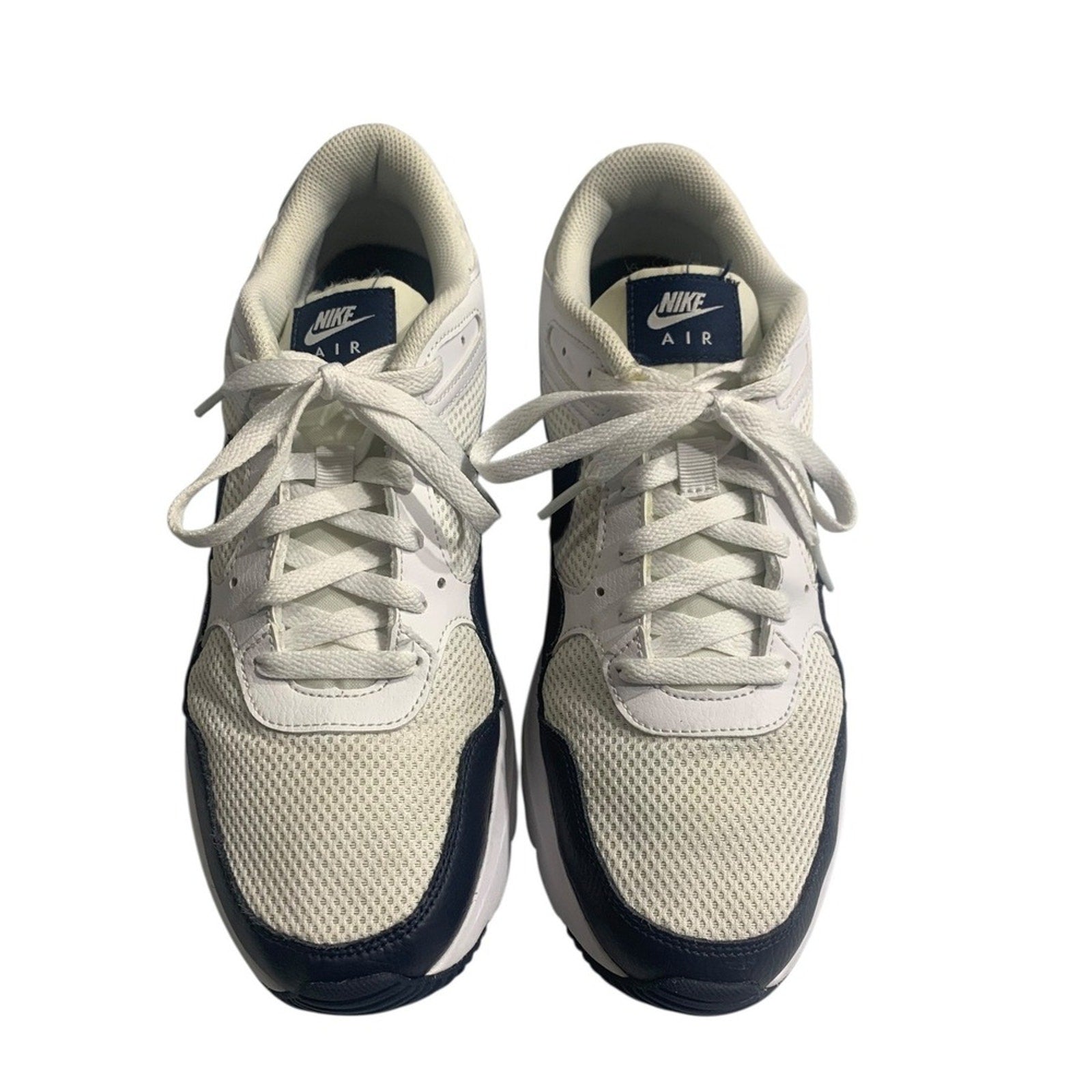 Nike Air Max Shoes Men Size 11 CW4555 123 White Navy Leather Mesh Sneakers