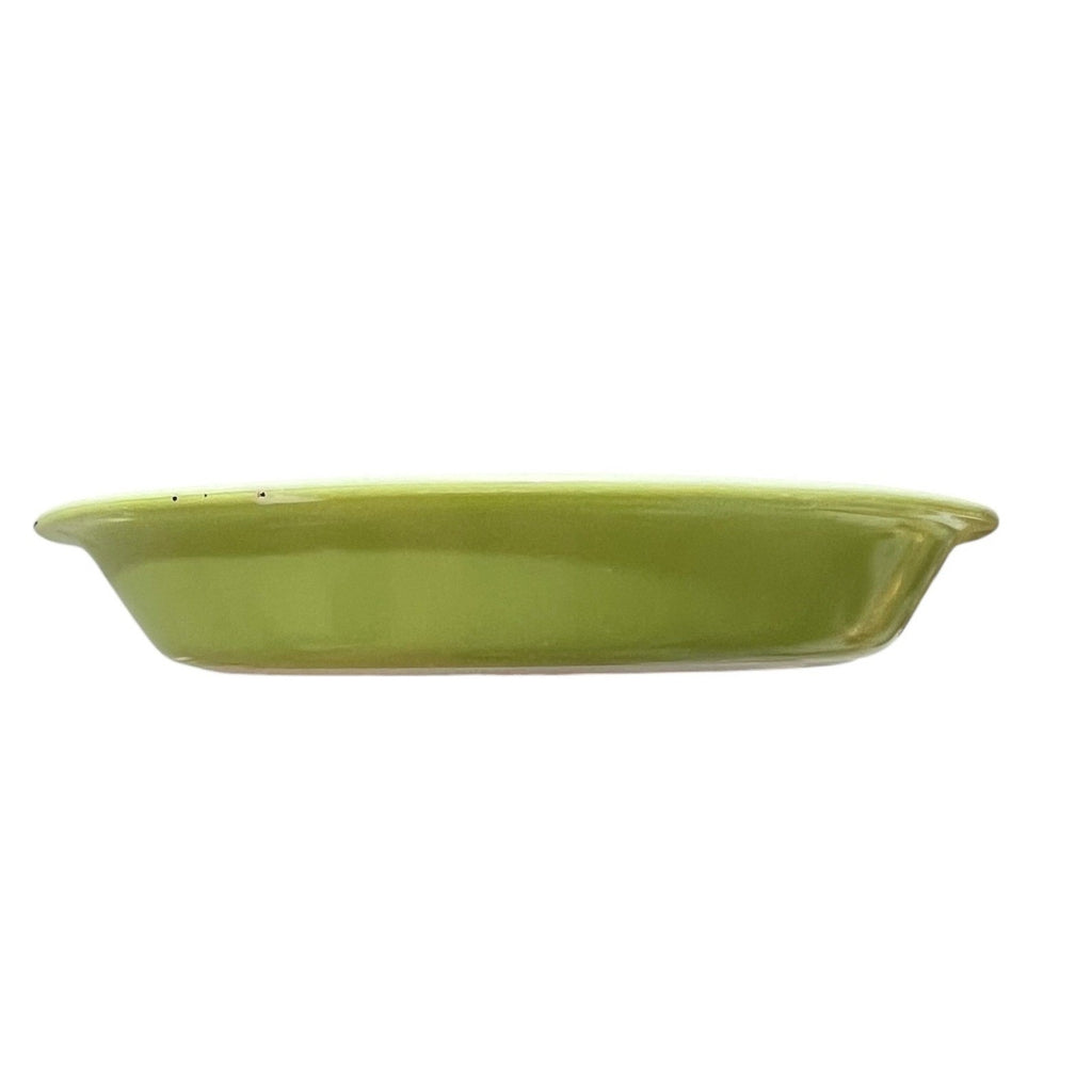 Vintage Pyrex Lime Green Opal Glass Pie Plate Round Baking Dish Made in USA 40