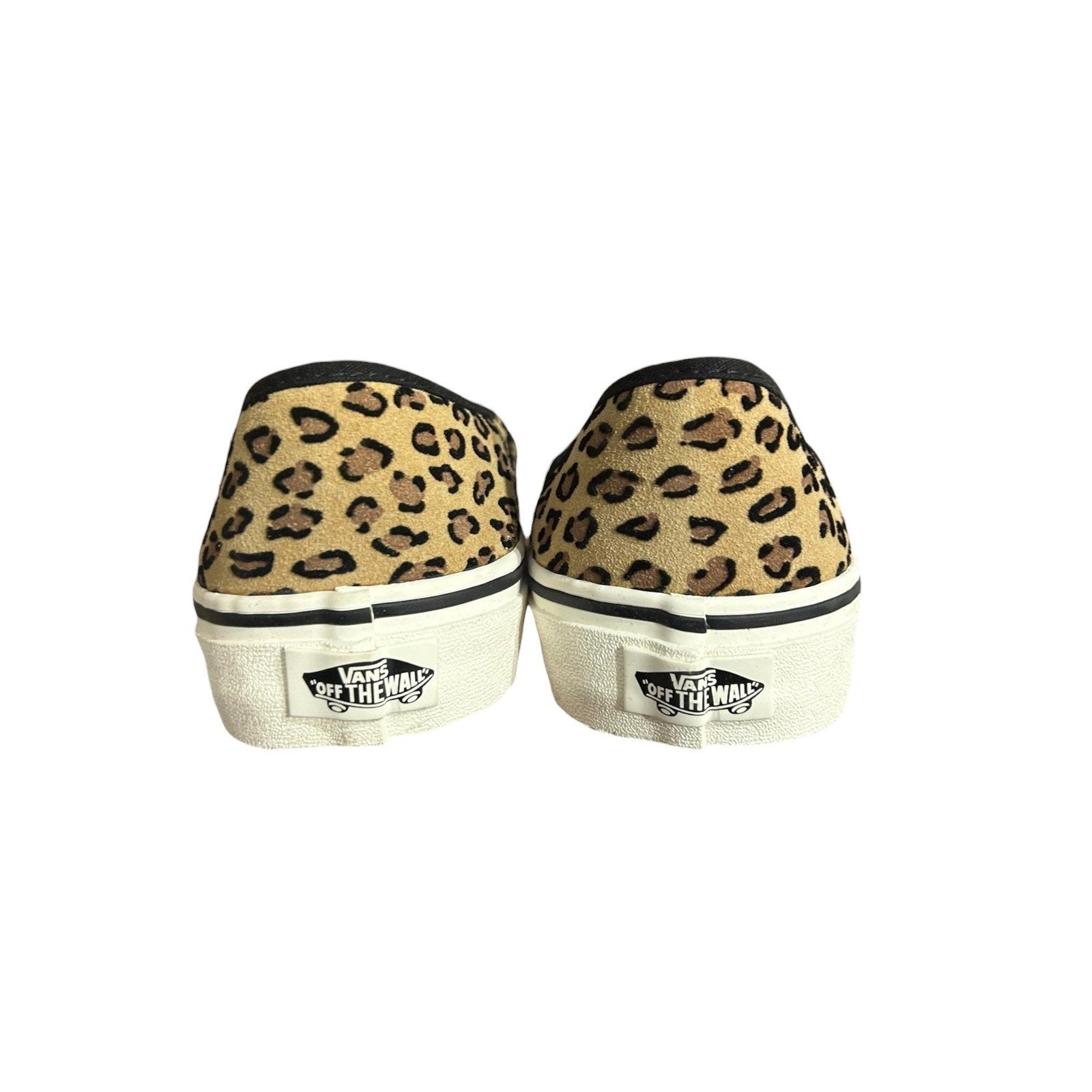 Vans Slip-On SF Mini Leopard Print Sneakers Tan Black Womens 8 NEW streetwear