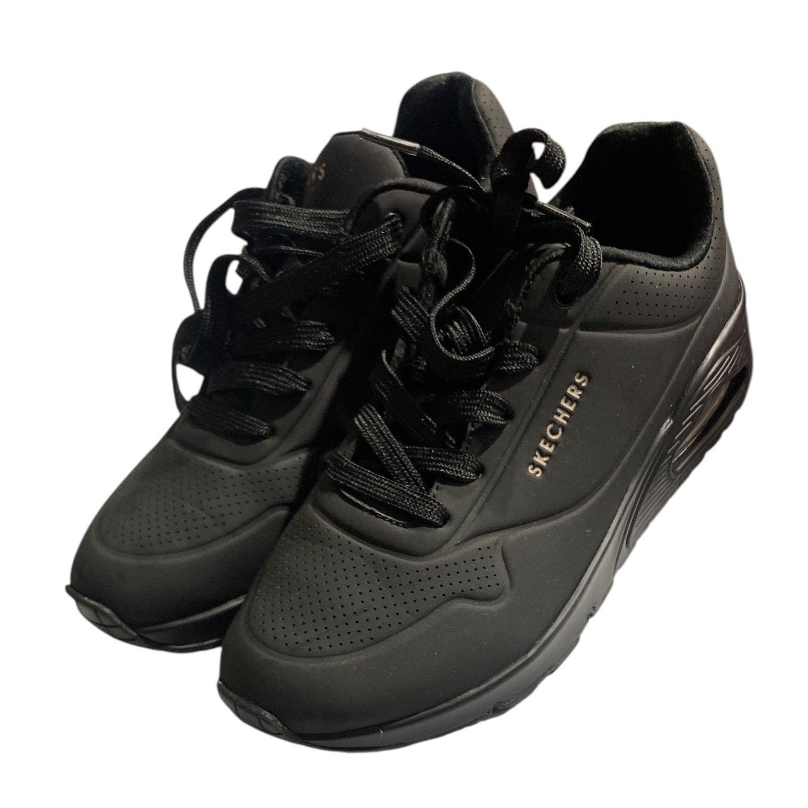 Skechers Uno Stand on Air Womens 8 Black Sneakers 73690 BBK