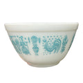 Vintage Pyrex Butterprint Amish Turquoise White Milk Glass Mixing Bowl 401 1.5pt