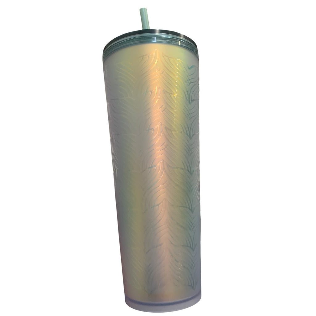 Starbucks 50th  Anniversary Iridescent Matte Frosted Mermaid Tail Tumbler 24oz.
