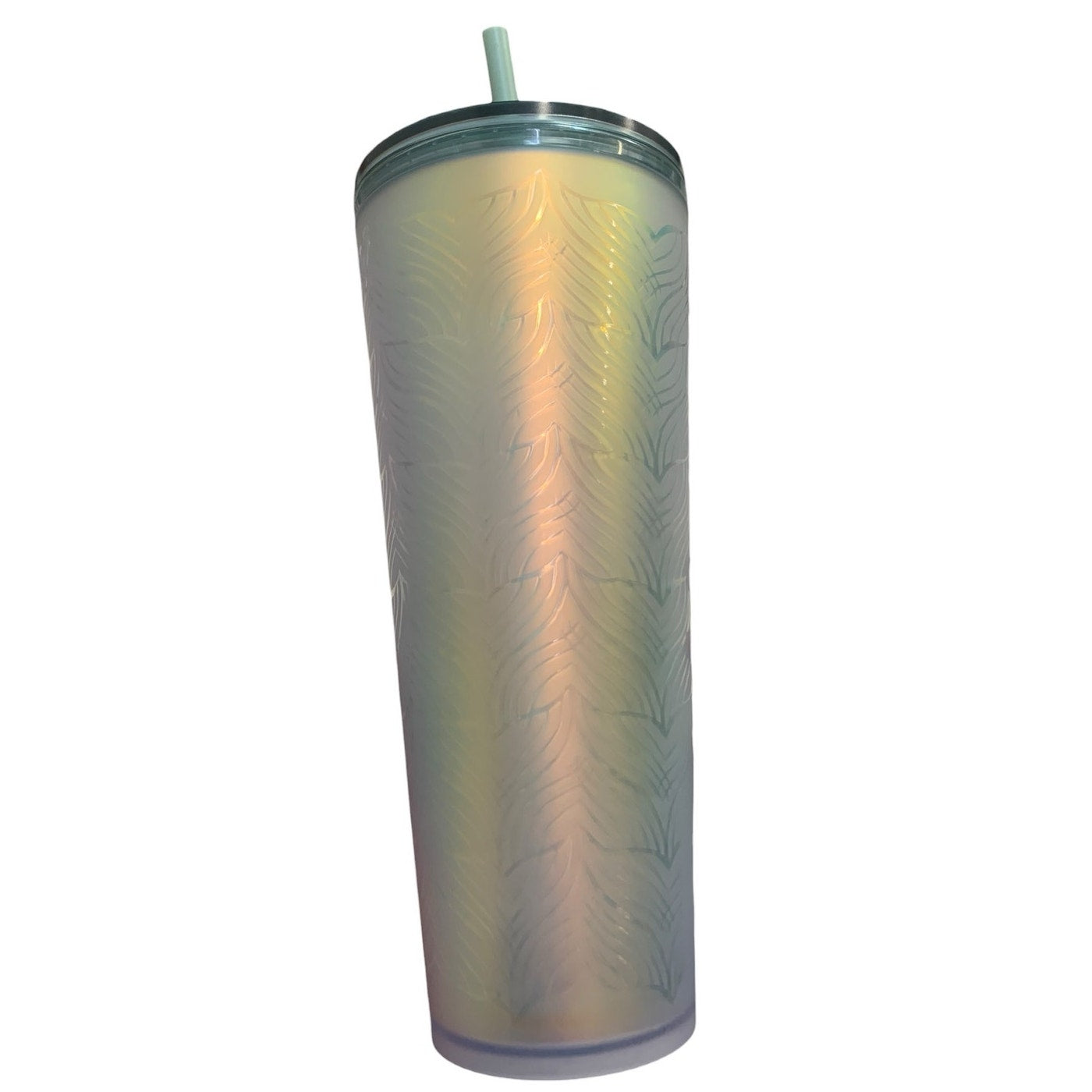 Starbucks 50th  Anniversary Iridescent Matte Frosted Mermaid Tail Tumbler 24oz.
