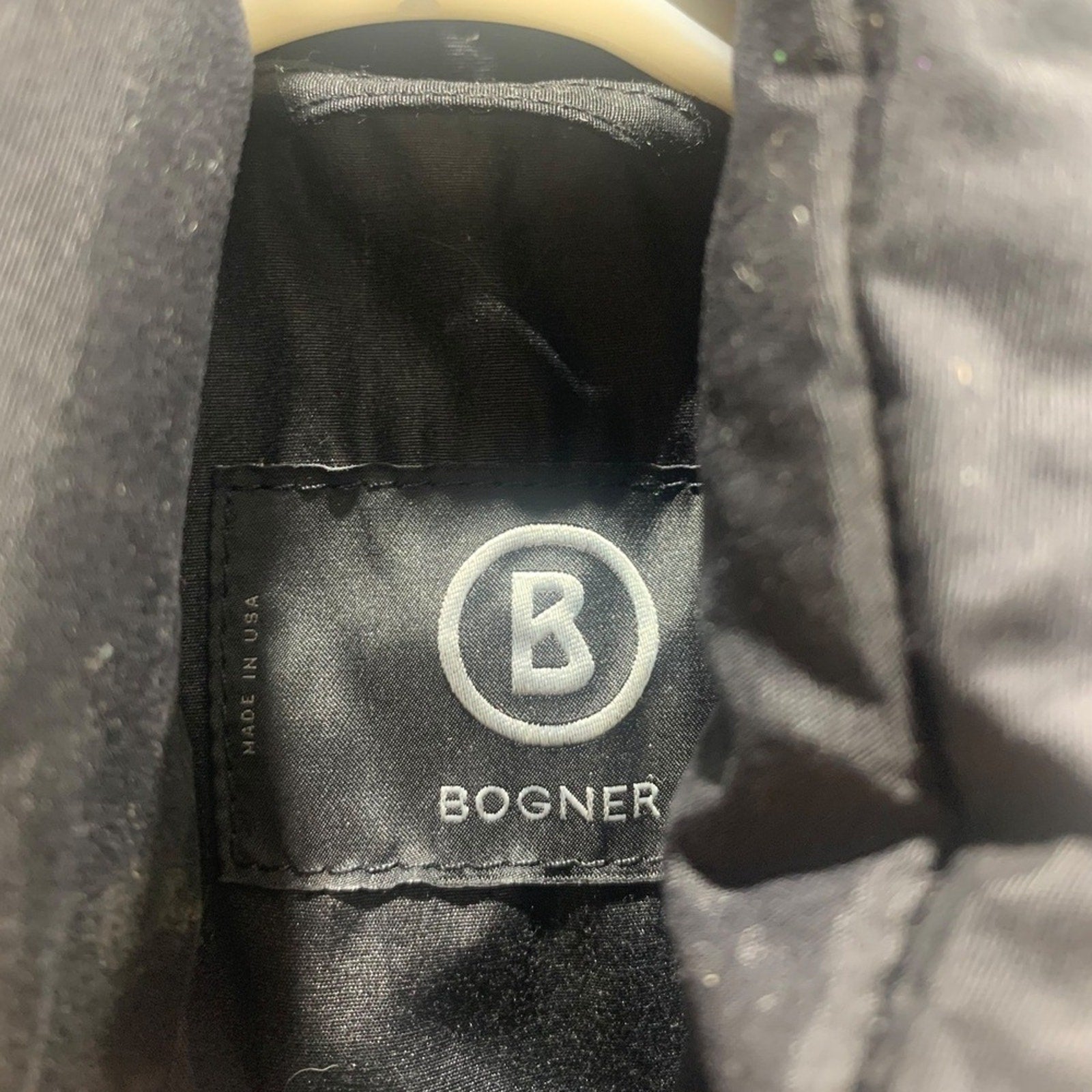 Bogner Ski Jacket Black Embroidered Deer Womens Belted Casual Outerwear sz 10